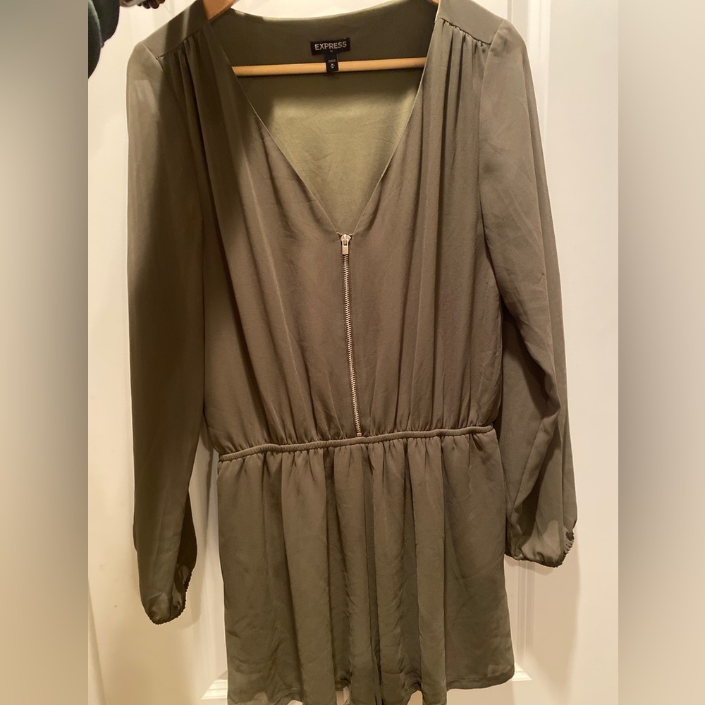Express Olive Green Romper